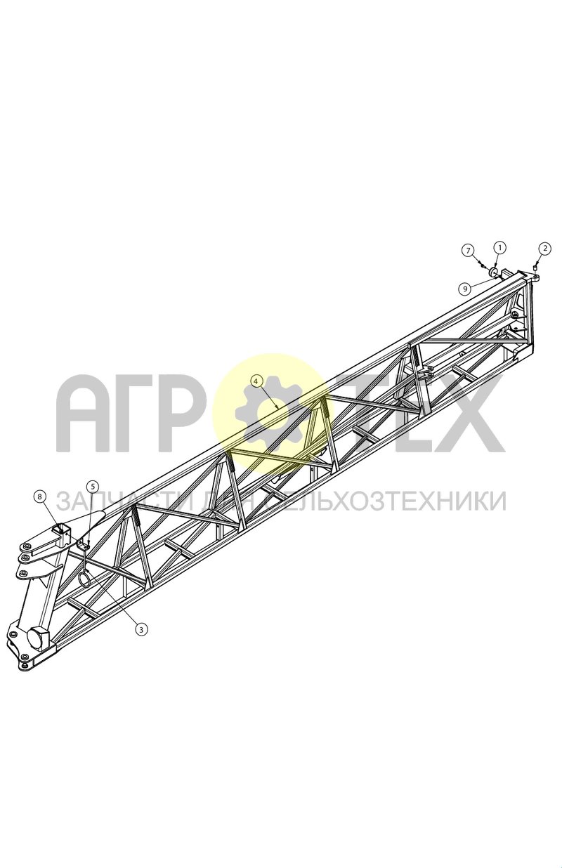 Основная штанга правая 100 (SX018753) (№8 на схеме)